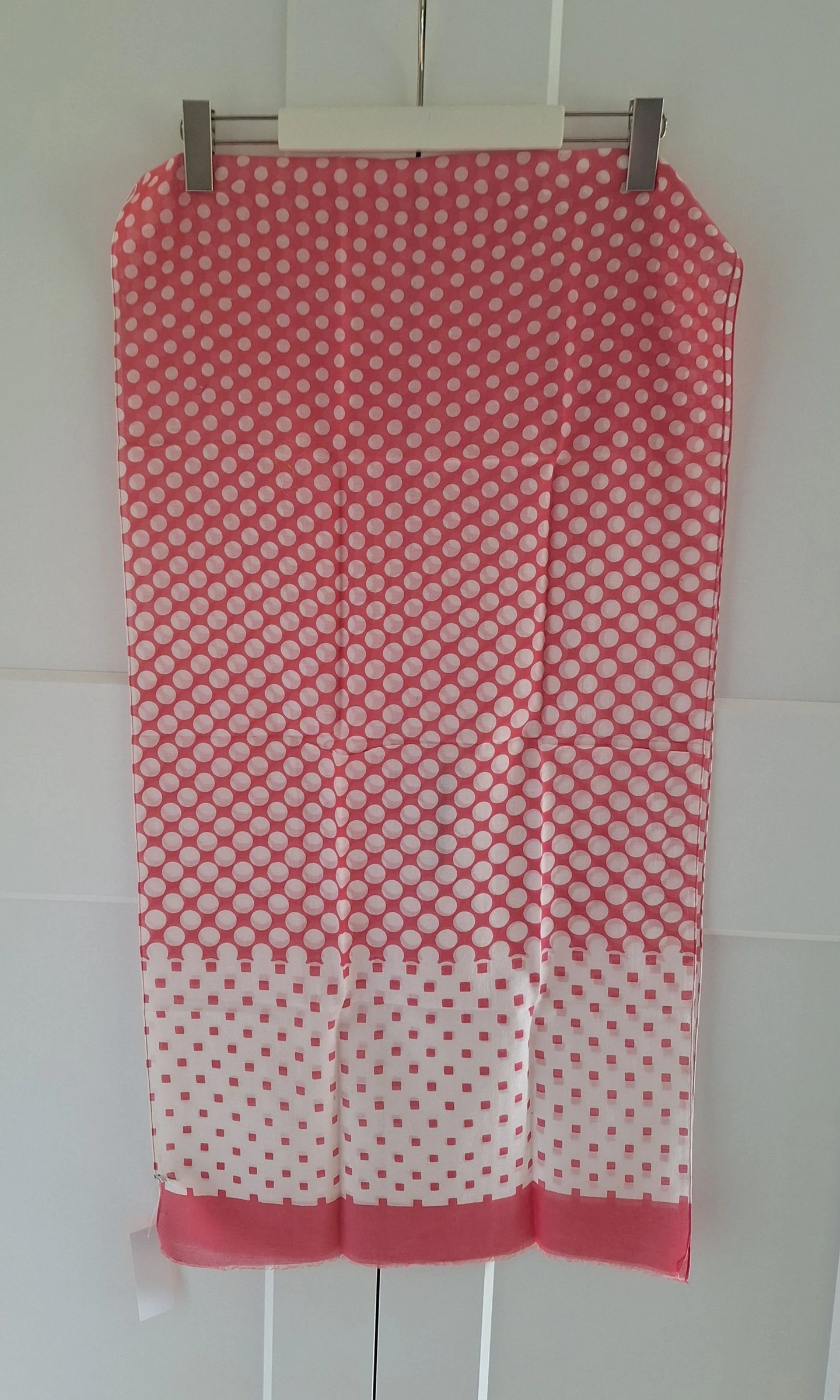 Rota da Seda branco com lenço de verão rosa algodão com seda – photo 4